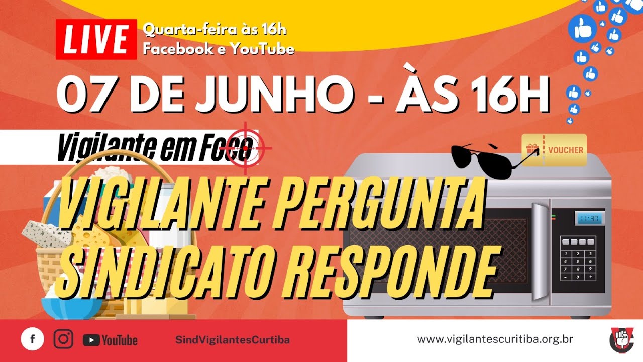 No mês do vigilante teremos show de prêmios na live